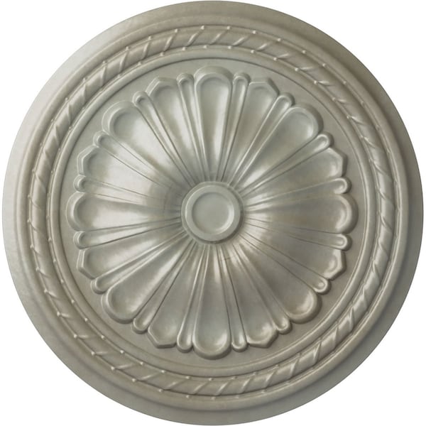 Ekena Millwork Alexa Ceiling Medallion (Fits Canopies up to 2 7/8"), Hand-Painted Flash Gold, 20 1/2"OD x 1 7/8"P CM20ALFLS - main